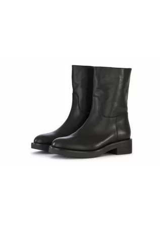 TIFFI | ANKLE BOOT BLACK WIDE-LEGGED LEATHER