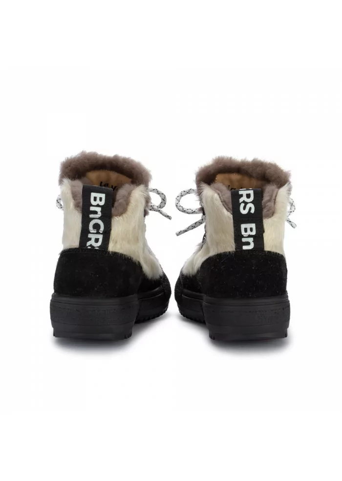 stivaletti donna bng real shoes la yeti bianco nero