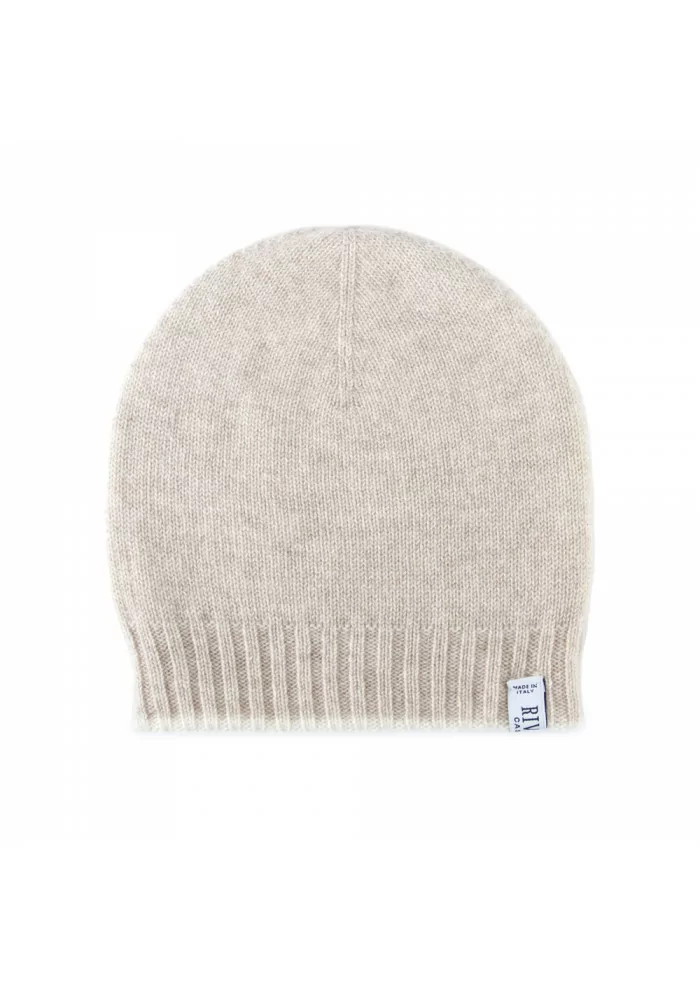 cappello donna riviera cashmere doubleface beige bianco