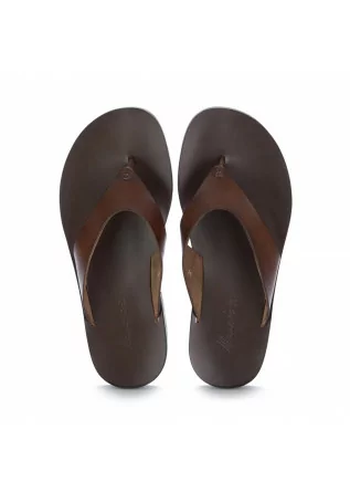 MANOVIA 52 | THONG SANDALS 8884 BROWN LEATHER