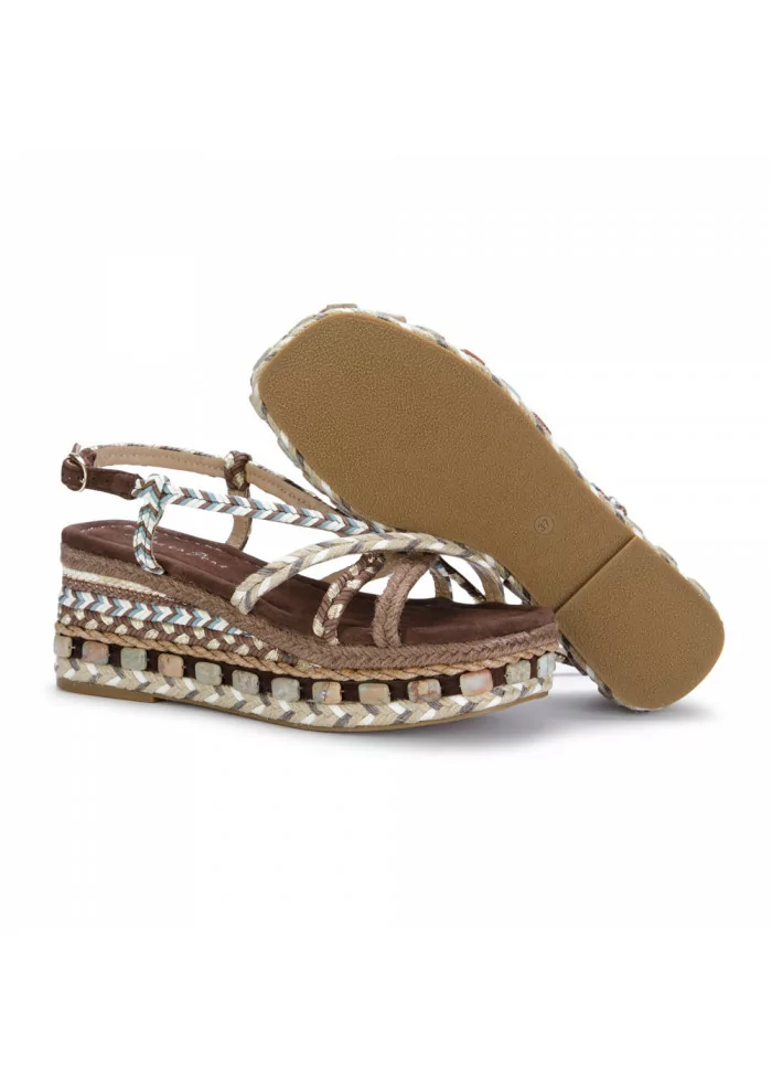 womens wedge sandals alma en pena brown