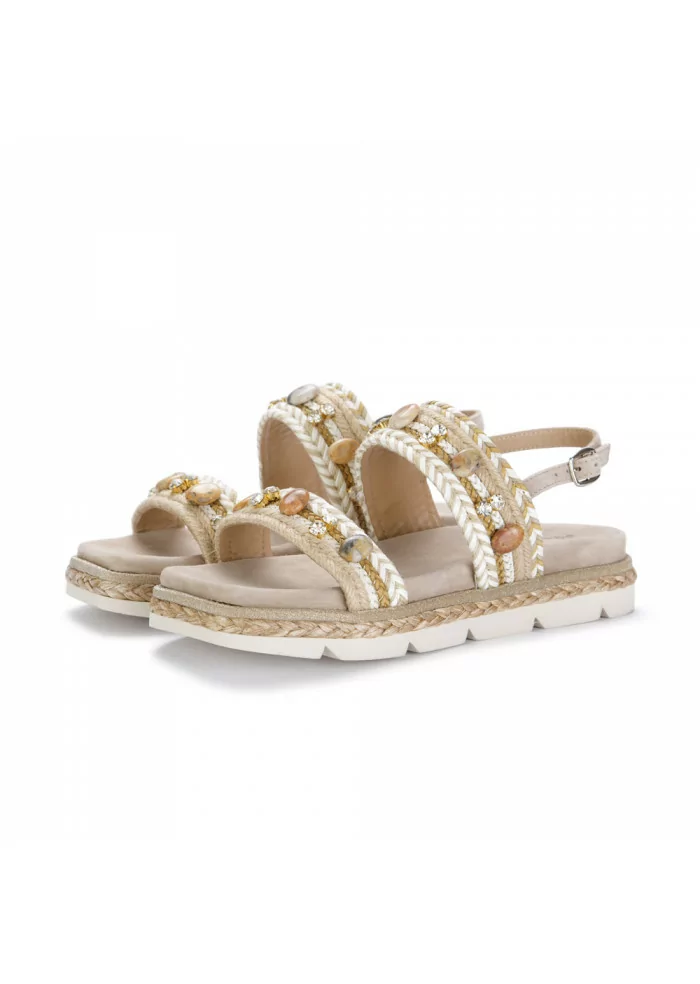 damensandalen alma en pena beige wildleder