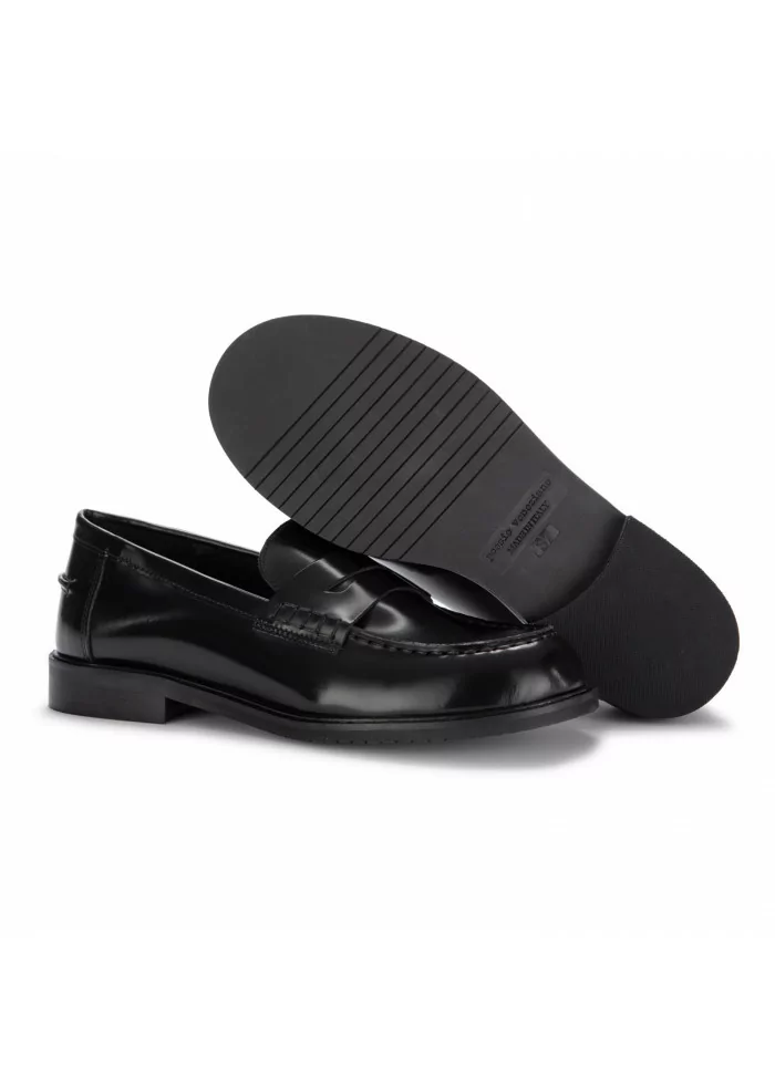 damen loafers poesie veneziane leder abras schwarz