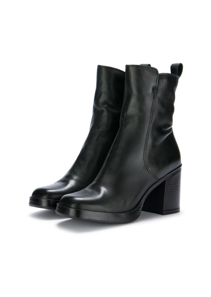 Women's Ankle Boots with Heel Mjus Leather Dark Green | Derna.it