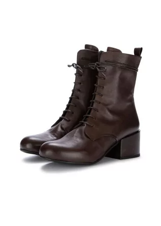 womens lace up heel boots vicolo 8 dark brown