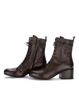 Moma block-heel leather boots - Brown
