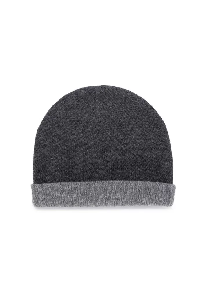 beanie cap riviera cashmere doubleface grey