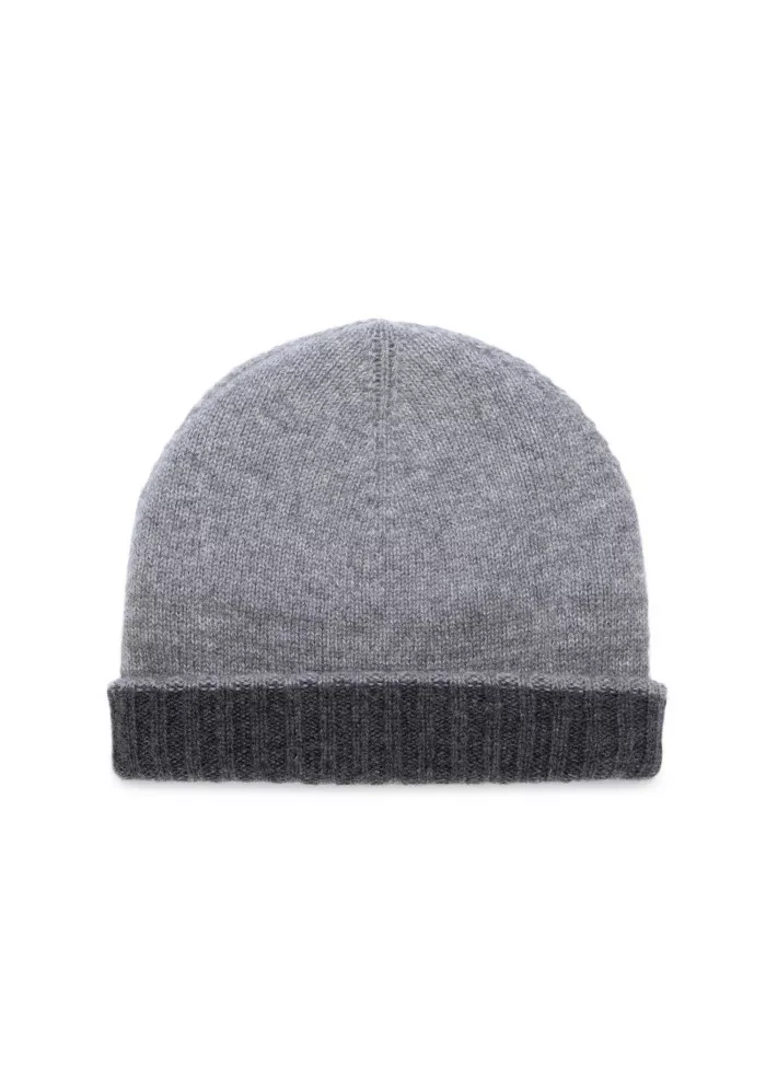 beanie cap riviera cashmere doubleface grey