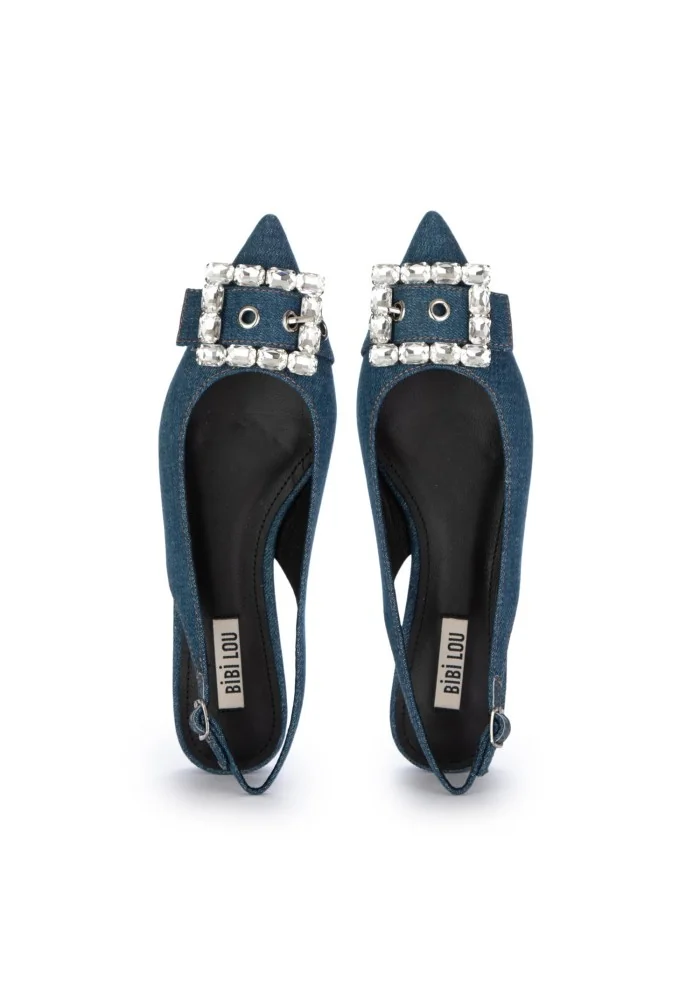 slingback donna bibi lou brillanti blu jeans