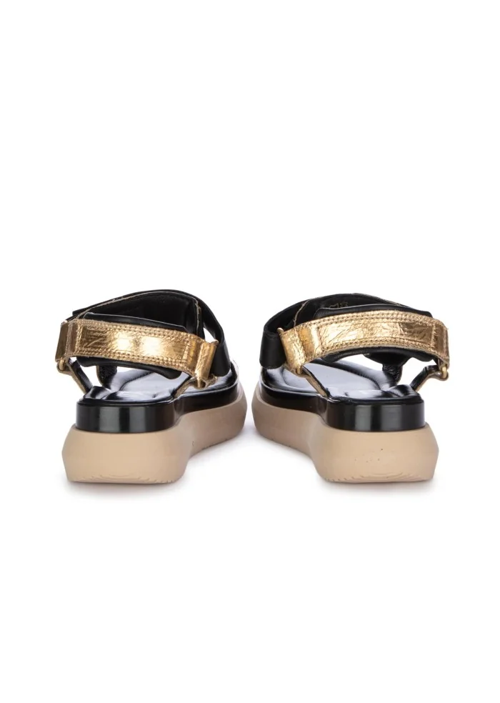 sandali donna mjus platform oro nero