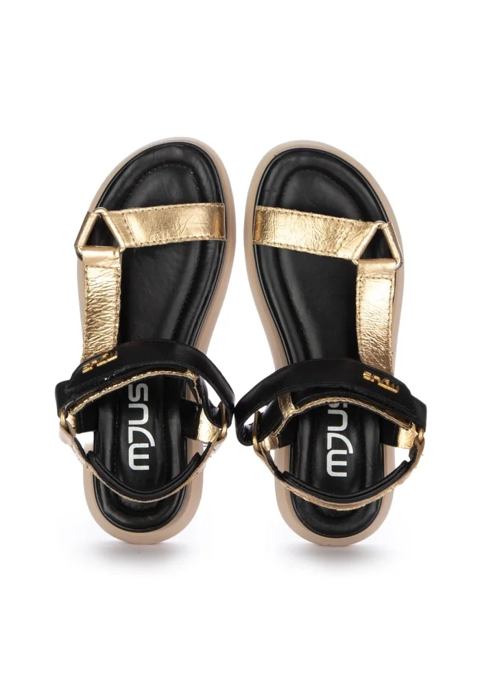 womens sandals mjus platform gold black