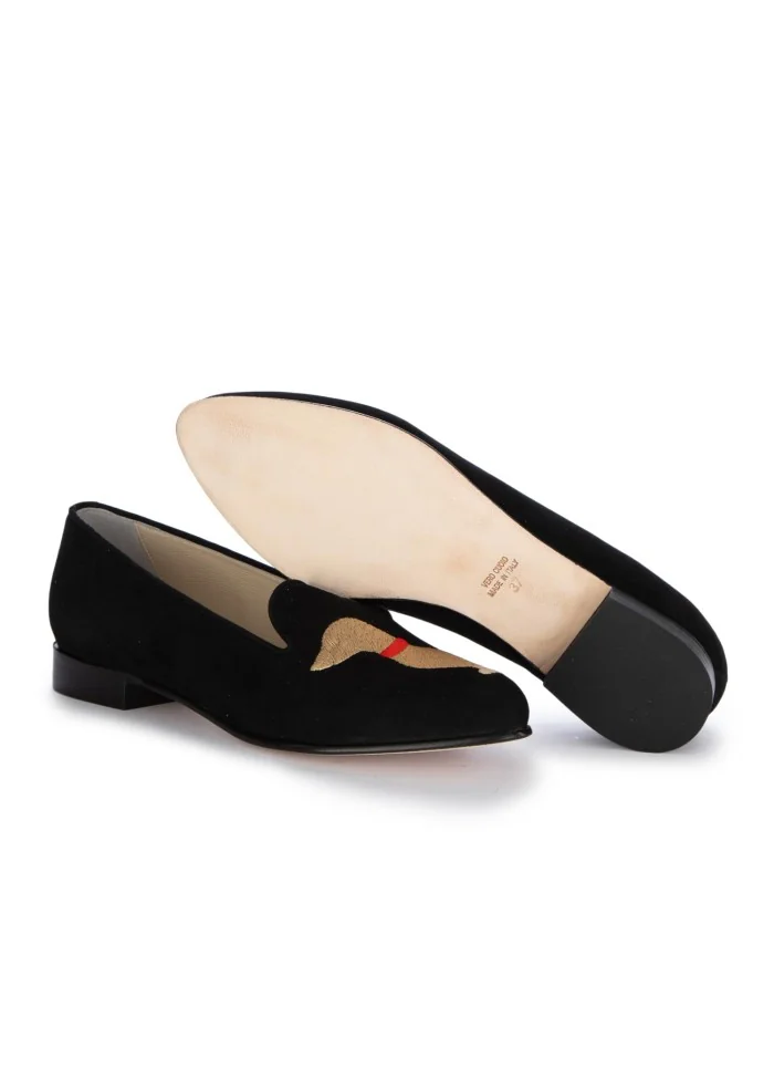 damen ballerinas rosa dackel schwarz