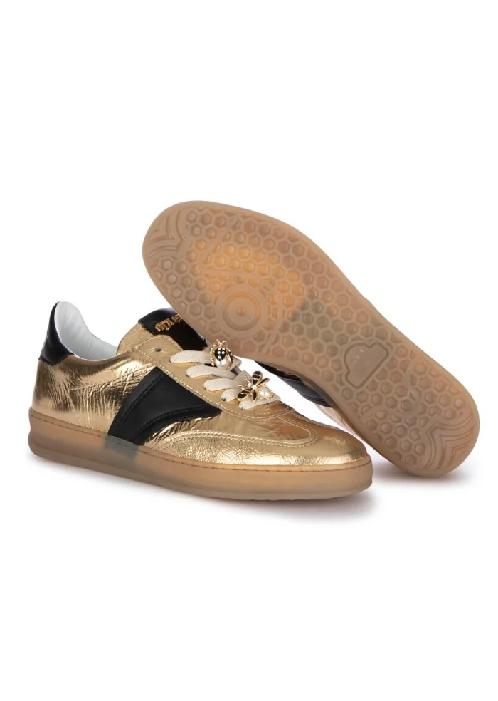 womens sneakers mjus gigliola gold black