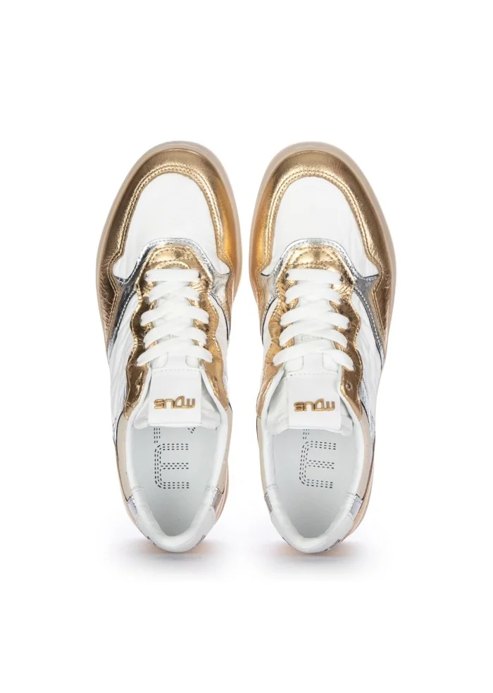 womens sneakers mjus grazia gold silver white