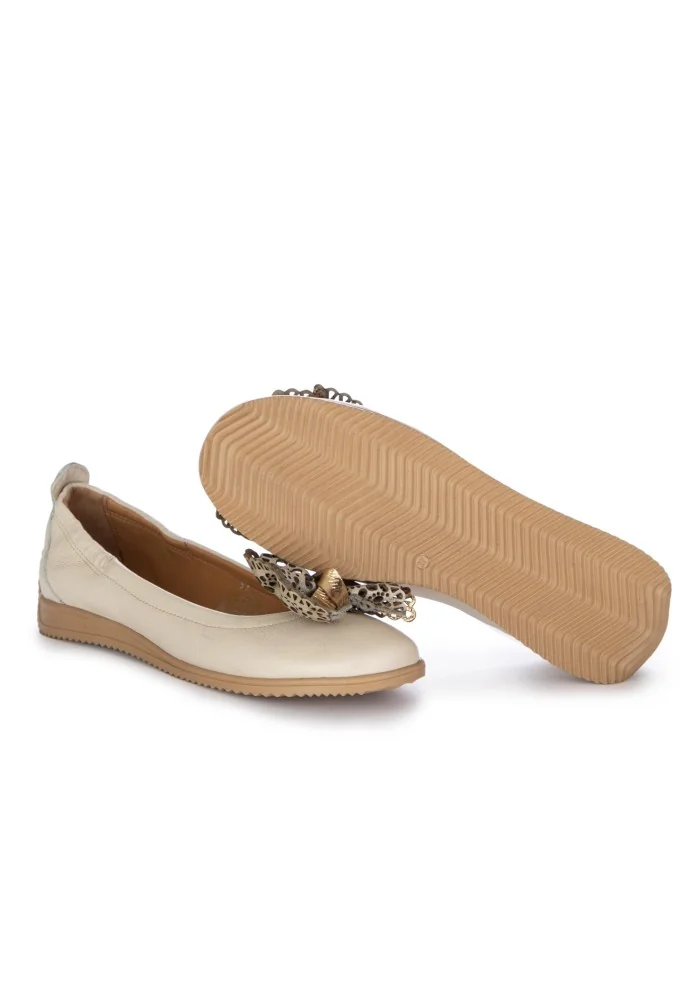 damen ballerinas mjus flocke gold beige