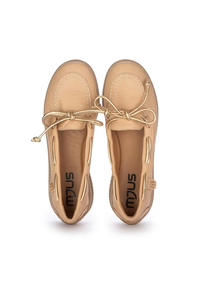 womens ballet flat bows mjus pink gold