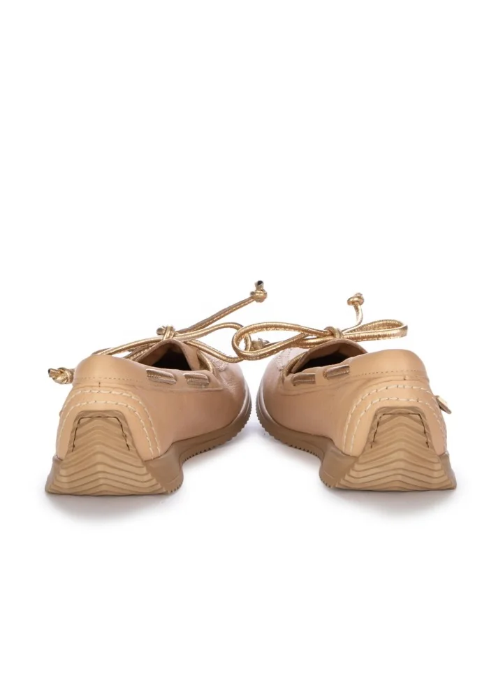 womens ballet flat bows mjus pink gold