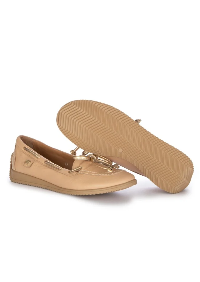 womens ballet flat bows mjus pink gold