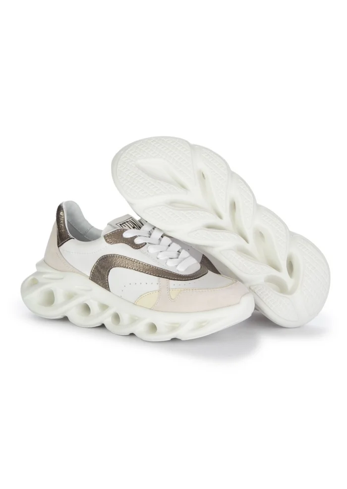 sneakers donna caterina c coco bianco oro