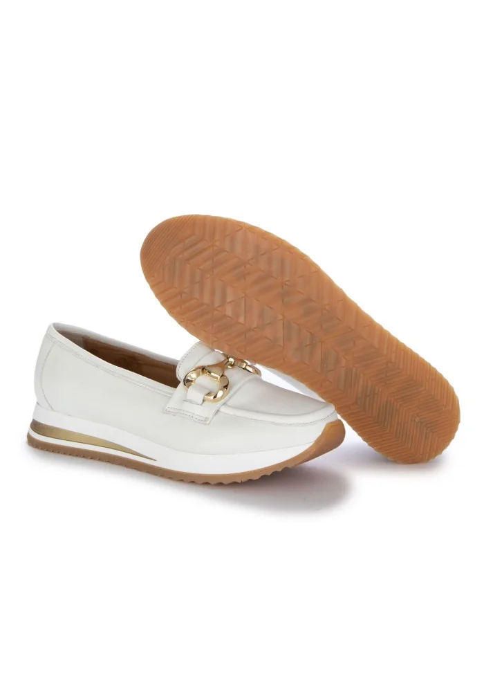 womens loafers roma nappa white