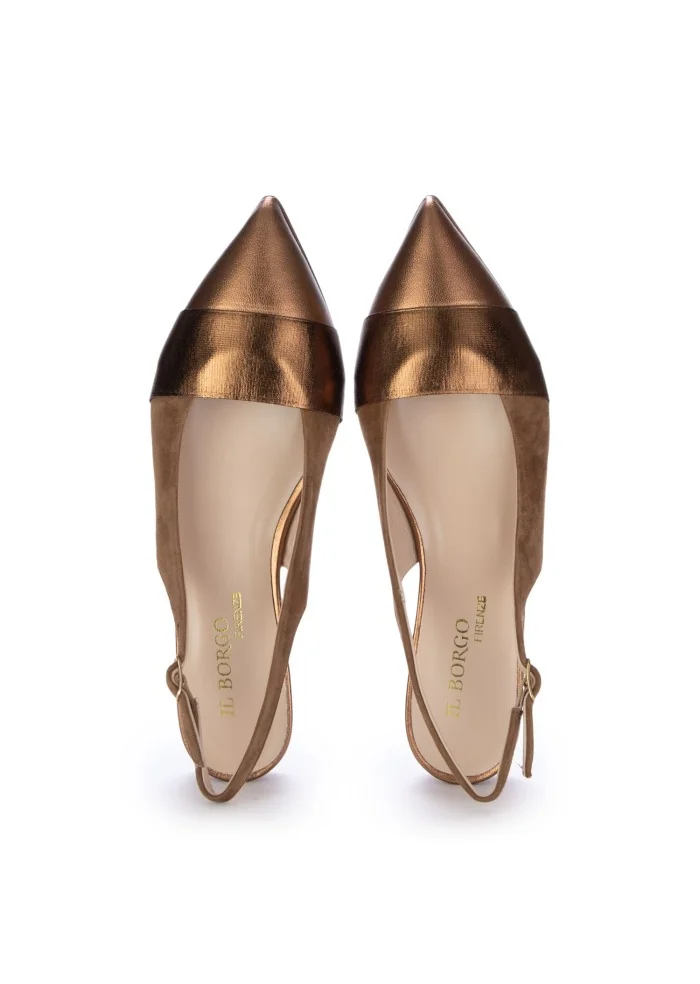 damen slingback il borgo firenze amalfi sella braun bronze