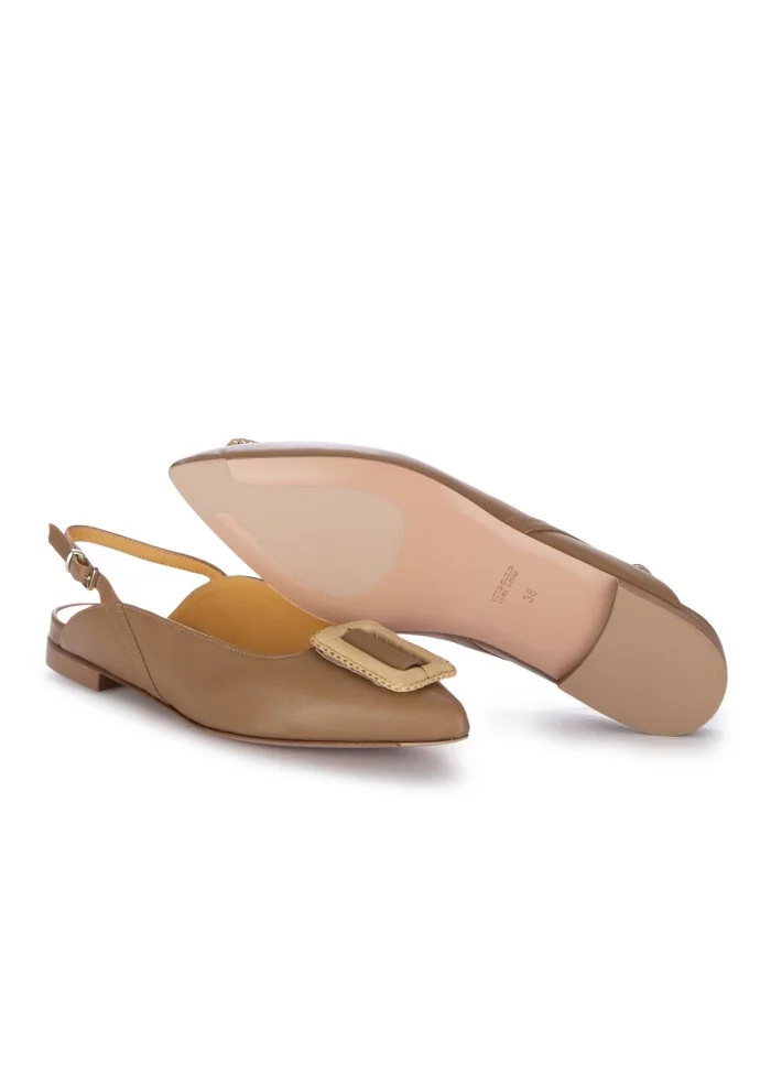 womens slingback detail brown