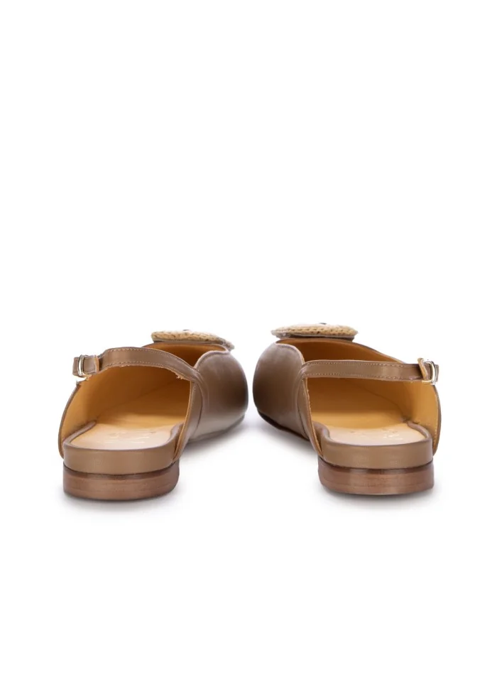 womens slingback detail brown