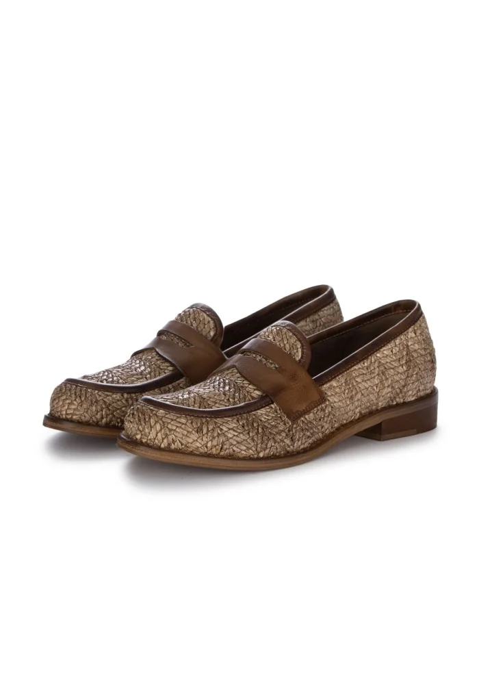 damen loafer juice raffia braun