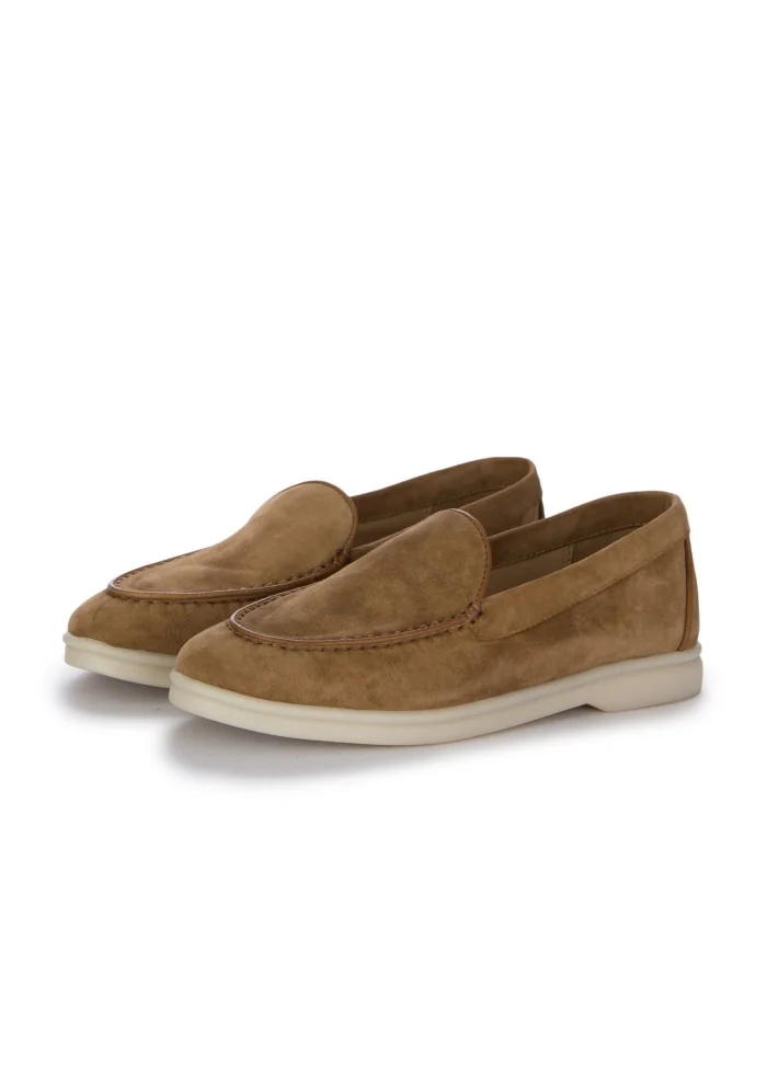 damen loafer suede wildleder braun