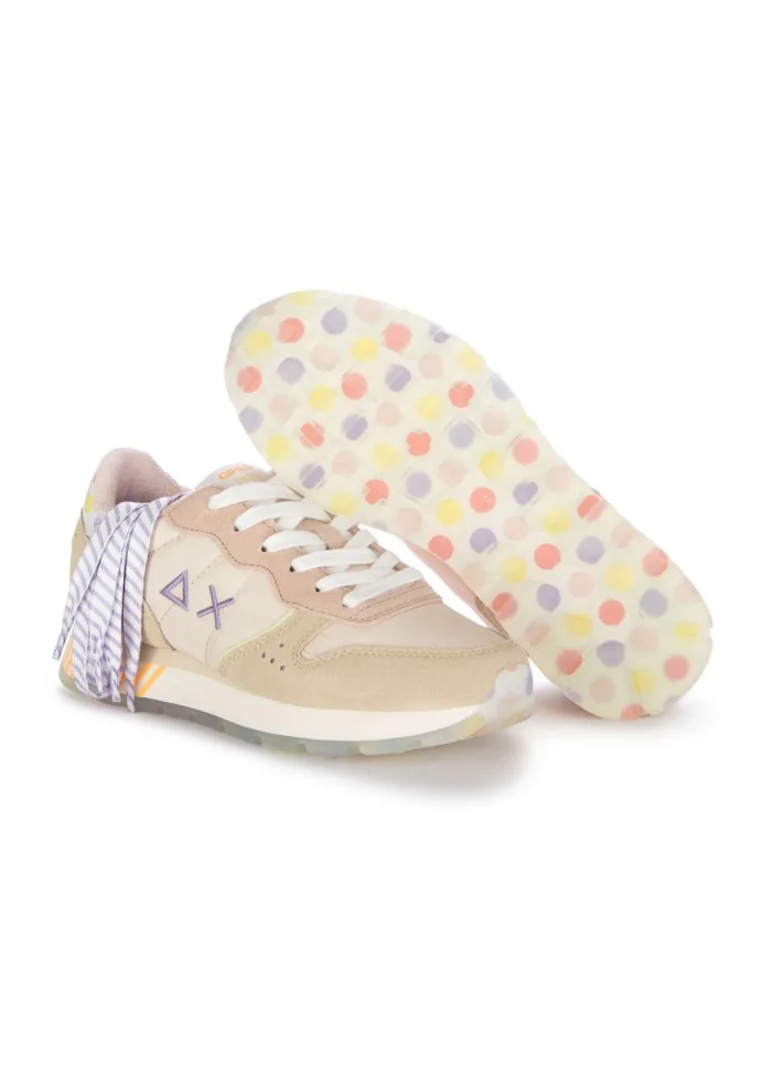 damen sneaker sun68 ally candy cane beige rosa