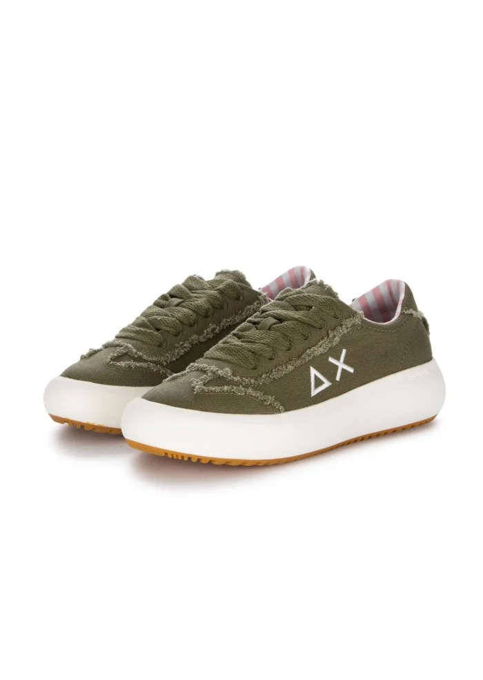 womens sneakers sun68 juno canvas green