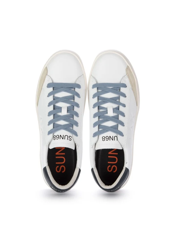 sneakers uomo sun68 street leather bianco