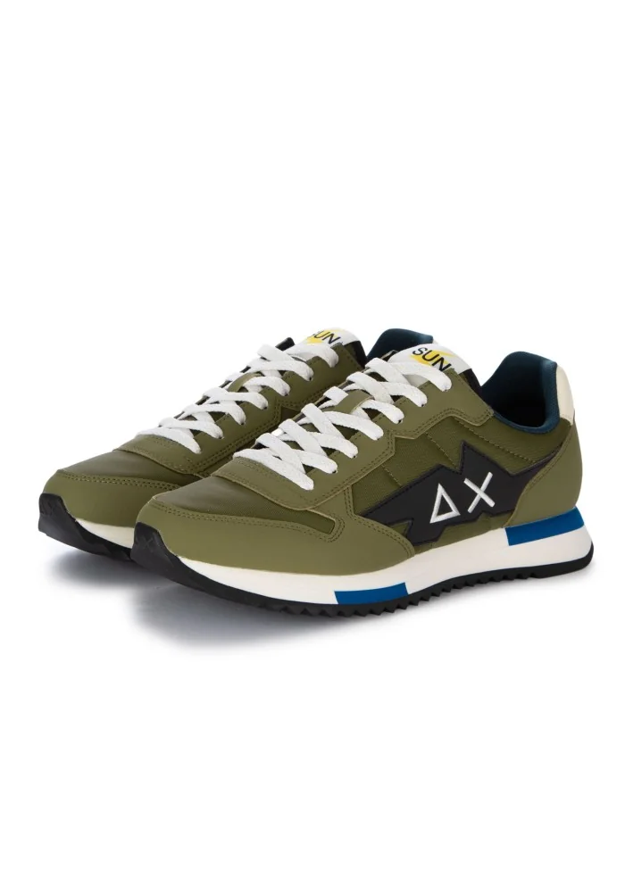 mens sneakers sun68 niki solid green