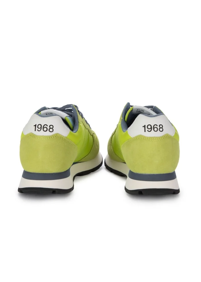 mens sneakers sun68 tom solid lime green