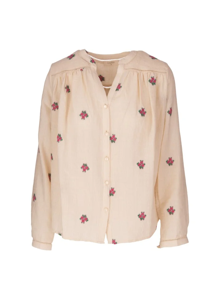 LOUIZON | CAMICIA FIORELLINI BEIGE