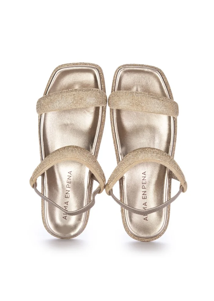 womens sandals alma en pena diva metallic