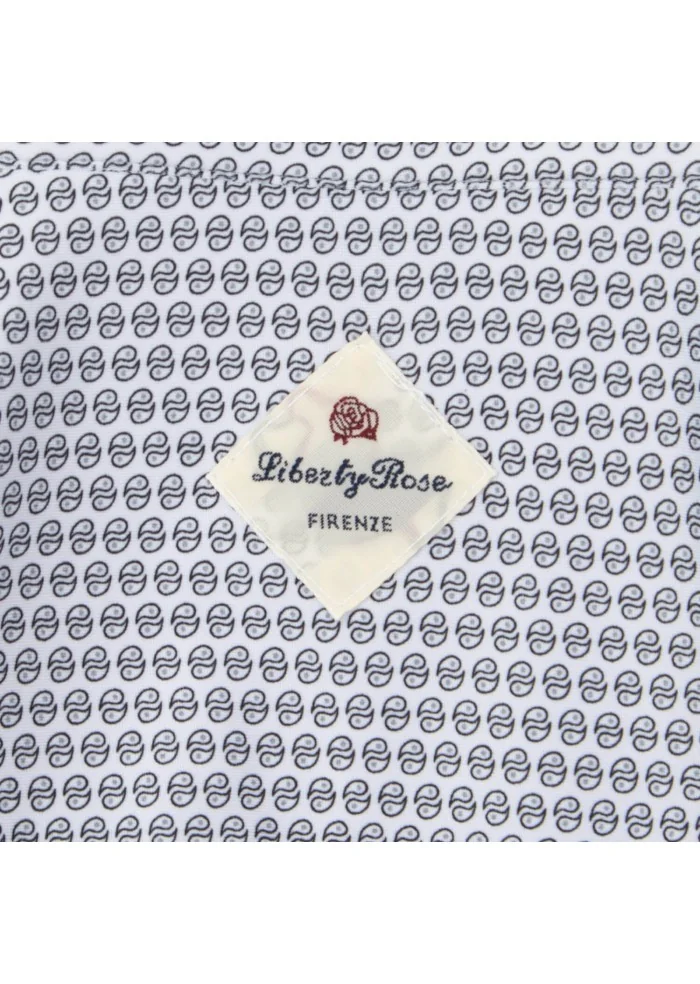 camicia donna liberty rose blake microfantasia blu bianco