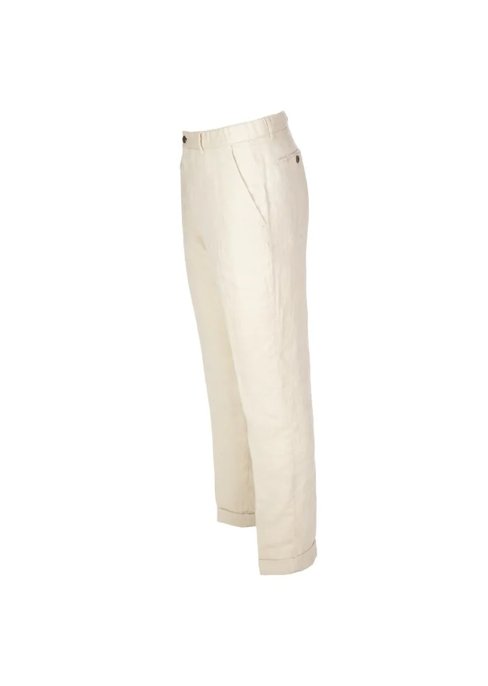 pantaloni uomo lino briglia beige