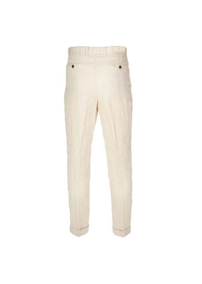 mens trousers briglia linen beige