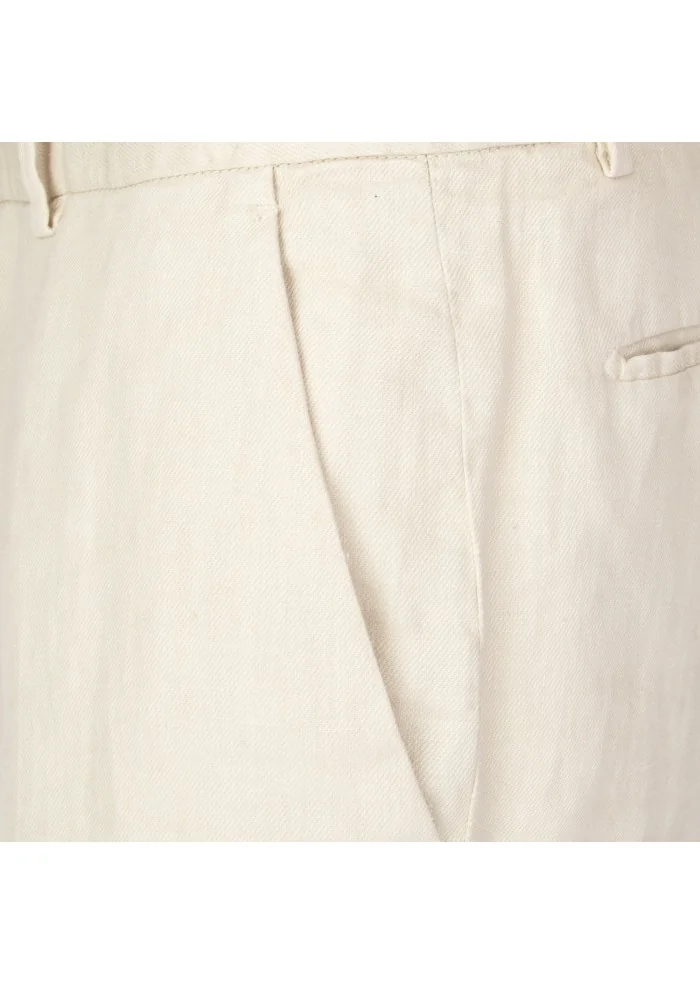 mens trousers briglia linen beige