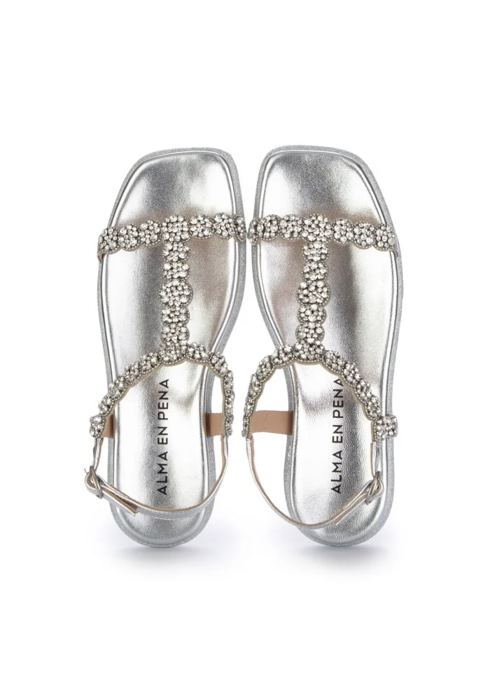 womens sandals alma en pena diva silver