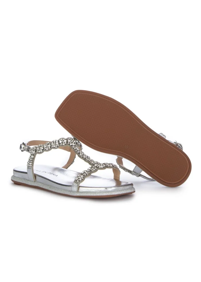 womens sandals alma en pena diva silver