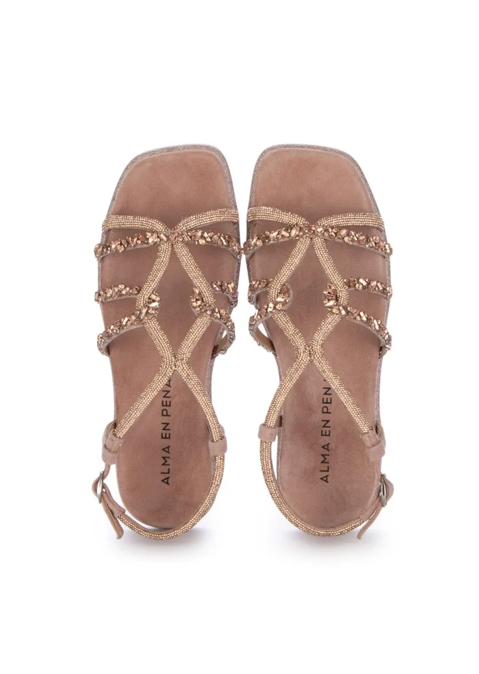 damen sandalen alma en pena suede geflochten altrosa