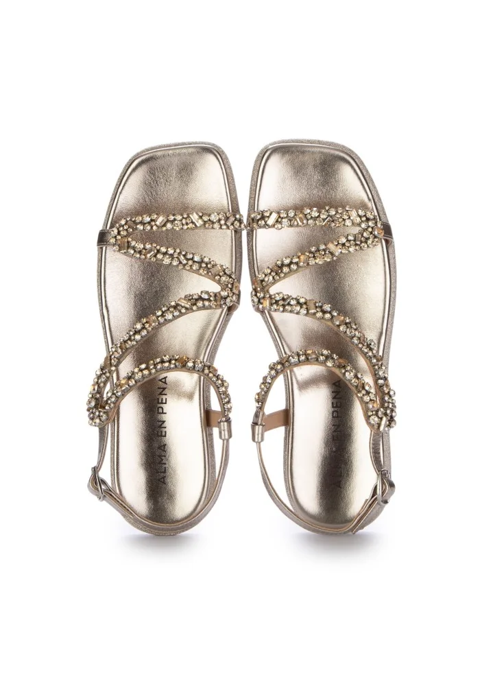 womens sandals alma en pena diva bright metallic