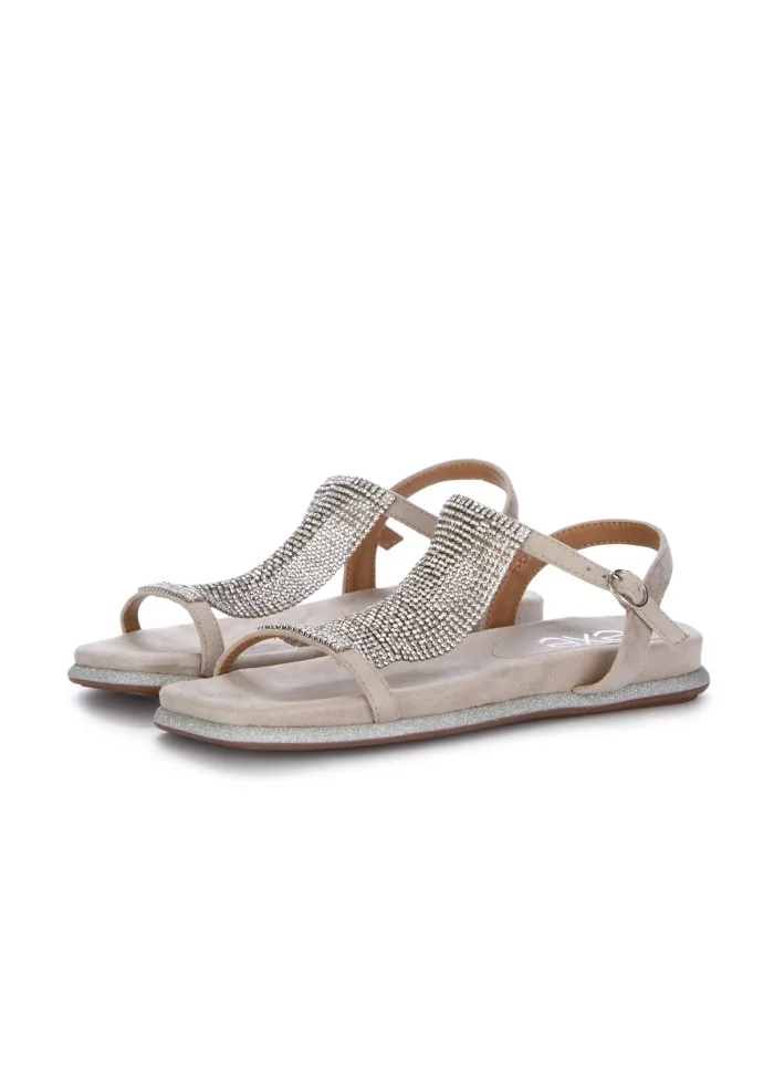 womens sandals exe sparkling rhinestones grey