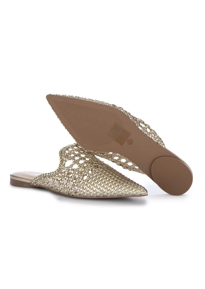 damen mules exe miami gelochten gold