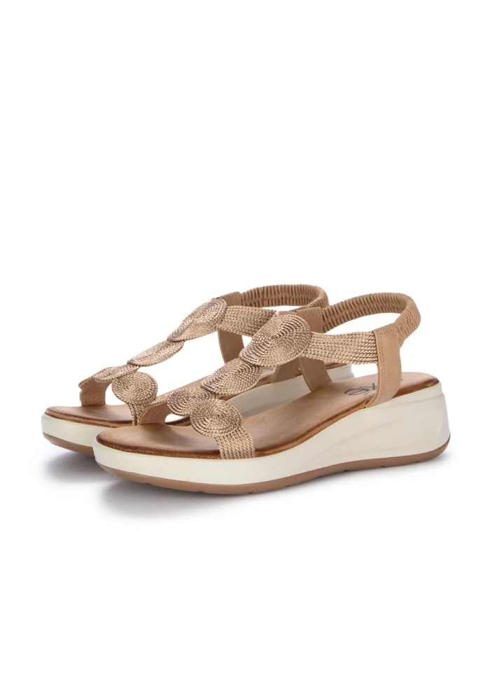 damen sandalen exe kreise beige