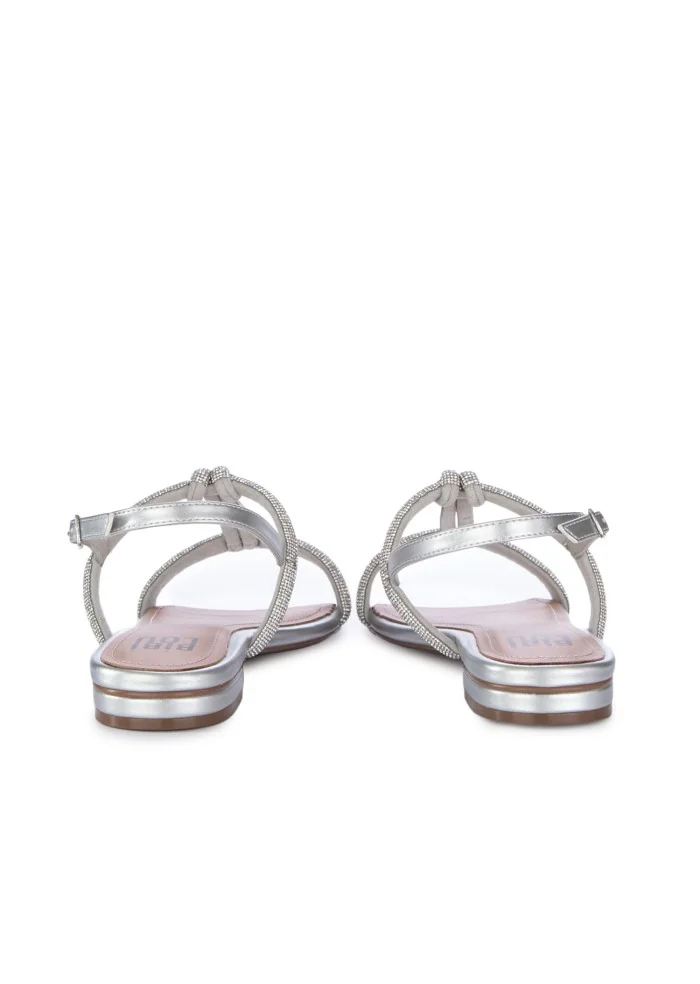 womens sandals bibi lou shiny silver