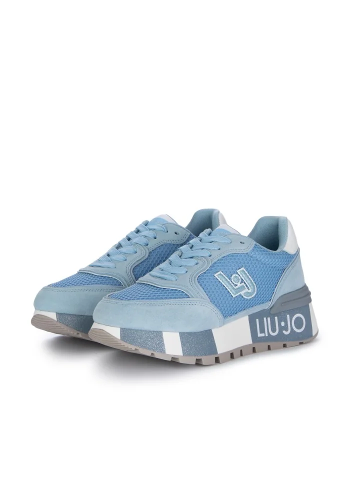 LIU JO | SNEAKERS AMAZING SUEDE AZZURRO