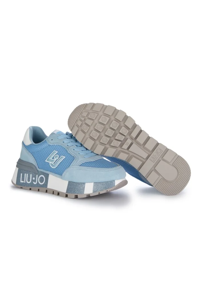 damen sneaker liu jo amazing suede hellblau